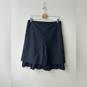 Yoshi Kondo pleated skirt navy blue